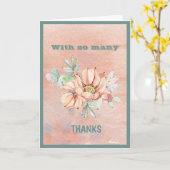 非常に多くの感謝してい水色サボテンで カード (黄色い花)