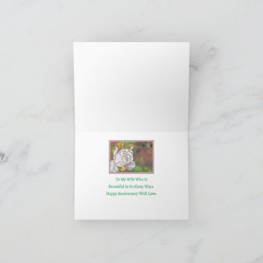 非常に多くの方法で美しい私の妻に/バラ カード (内部)