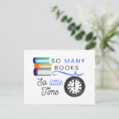 非常に多くの本が非常に少ない時間はがき ポストカード (スタンド正面)