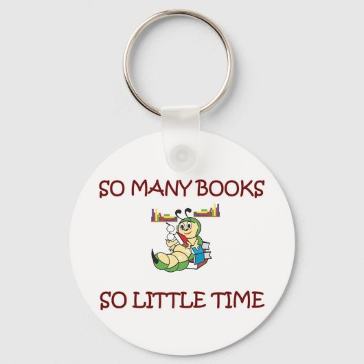 非常に多くの本が非常に少ない時間 キーホルダー (正面)