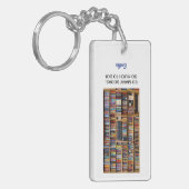 非常に多くの本引用文本愛好家、名パーソナライズされた前 キーホルダー (正面左)