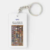 非常に多くの本引用文本愛好家、名パーソナライズされた前 キーホルダー (裏面)