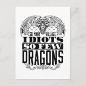 非常に多くの村の馬鹿だから少数のドラゴン ポストカード (正面)
