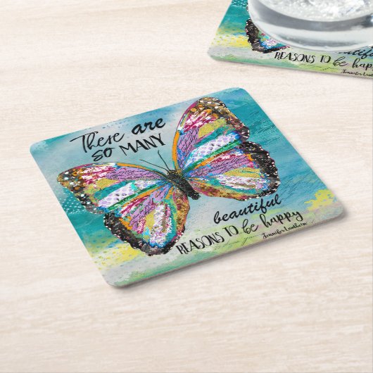 非常に多くの美しい理由がある スクエアペーパーコースター (アングル)