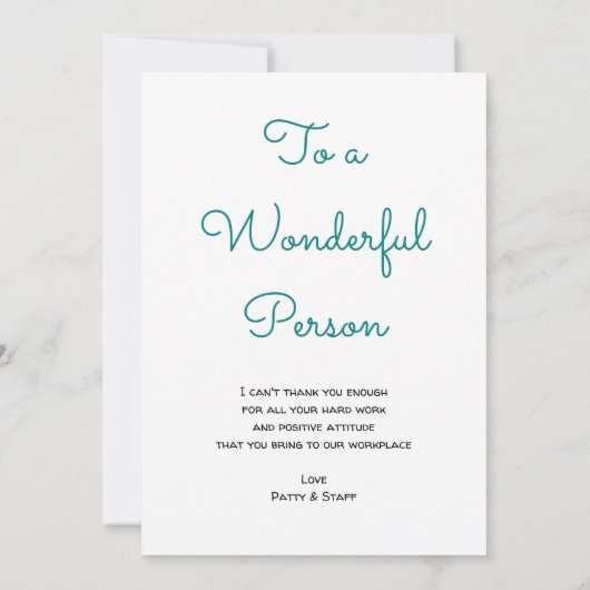 非常に大きいのカジュアルなオフィスの感謝感謝していしています サンキューカード (裏面)