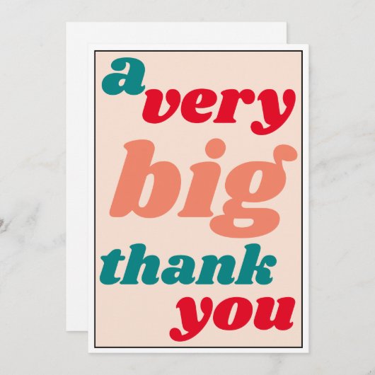 非常に大きいのカジュアルなオフィスの感謝感謝していしています サンキューカード (正面/裏面)