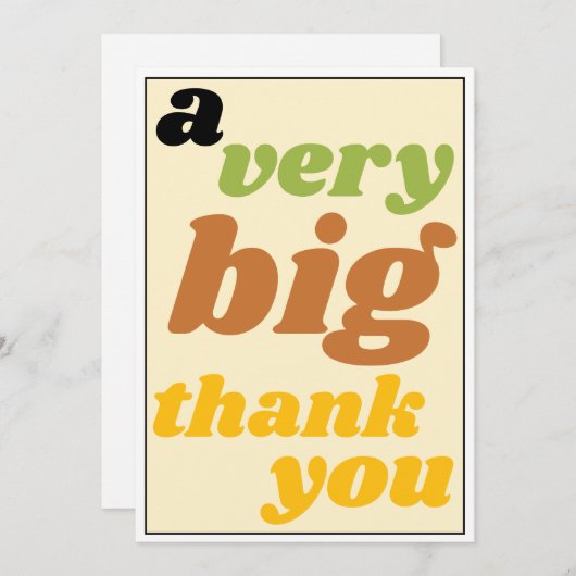 非常に大きいのカジュアルな仕事場の感謝感謝していしています サンキューカード (正面/裏面)