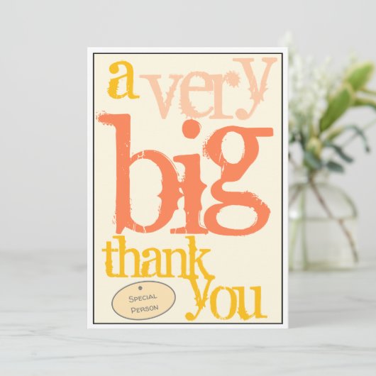 非常に大きいの特別スタッフの感謝感謝していしています サンキューカード (スタンド正面)