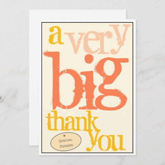 非常に大きいの特別スタッフの感謝感謝していしています サンキューカード (正面/裏面)