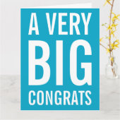 非常に大きなおめでとうカード カード (黄色い花)