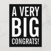 非常に大きなおめでとう葉書 ポストカード (正面)