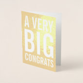 非常に大きなおめでとう金箔カード 箔カード (正面)