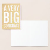 非常に大きなおめでとう金箔カード 箔カード (ディスプレー)