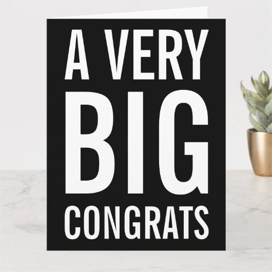 非常に大きなおめでとう カード (小さな植物)
