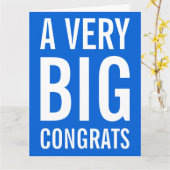 非常に大きなおめでとう カード (黄色い花)