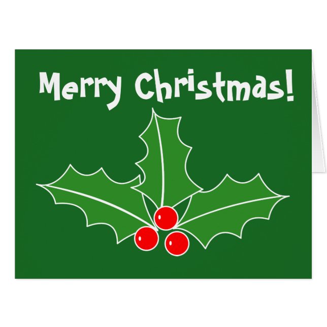 非常に大きなクリスマスカードのための休日 (正面横)