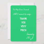 非常に大きなサンキューカード サンキューカード (裏面)