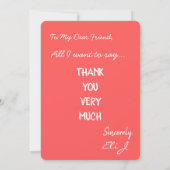 非常に大きなサンキューカード サンキューカード (裏面)