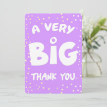 非常に大きなサンキューカード