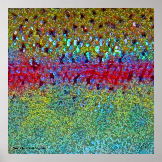 非常に大きなニジマスのポスター ポスター (正面)