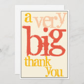 非常に大きなボスまたはスタッフの感謝 サンキューカード (正面/裏面)