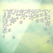 非常に大きな冬の雪の結晶 ビジネス ショップ アクセント ウィンドウサイン (シート3)