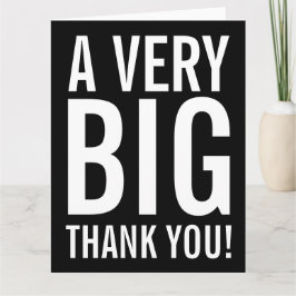 非常に大きな感謝の大きなグリーティングカード サンキューカード