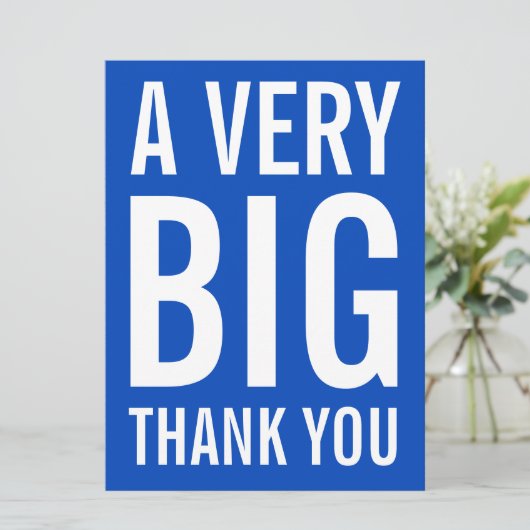 非常に大きな感謝の青いカード カード (スタンド正面)