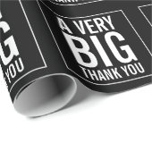 非常に大きな感謝の黒ラッピング紙 ラッピングペーパー (ロールコーナー)