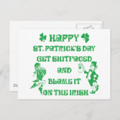 非常に大人のセントパトリックのおもしろいな日 ポストカード (正面/裏面)