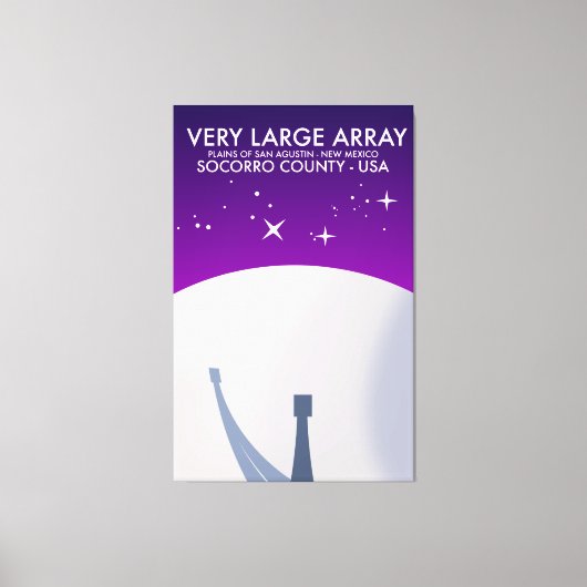 非常に大規模なアレイ宇宙天文台宇宙アート。 キャンバスプリント (正面)