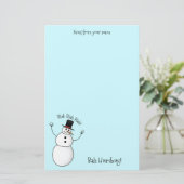 非常に失礼な雪だるま 便箋 (スタンド正面)