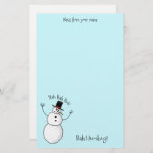 非常に失礼な雪だるま 便箋 (正面/裏面)