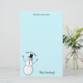 非常に失礼な雪だるま 便箋 (スタンド正面)