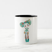 非常に女ユニークの子の人形のマグカップ ツートーンマグカップ (中央)