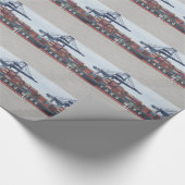 非常に小さいヨットの非常に大きい船! ラッピングペーパー (角)