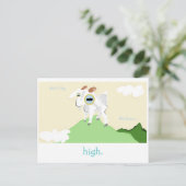 非常に小さなヤギのカード。 ポストカード (スタンド正面)