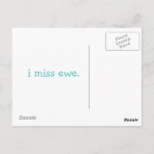 非常に小さなヤギのカード。 ポストカード (裏面)