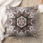 非常に尖った木の生えた六角形の万華鏡のように千変万化するパターン クッション (ブランケット)