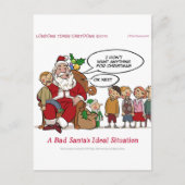 非常に平均サンタの理想的な状況おもしろい シーズンポストカード (正面)