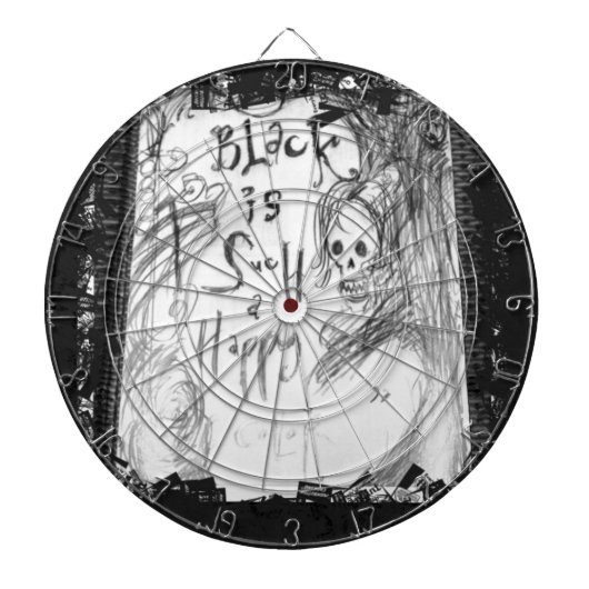 非常に幸せな色を黒くして下さい ダーツボード (正面)
