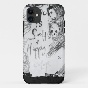 非常に幸せな色を黒くして下さい iPhone 11 ケース