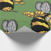 非常に怒っている蜂の光沢のある包装紙 ラッピングペーパー (角)