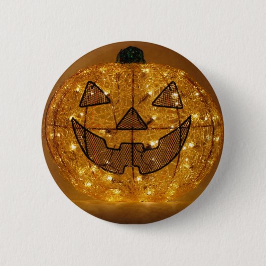 非常に怖いハロウィンカボチャのボタン 缶バッジ (正面)