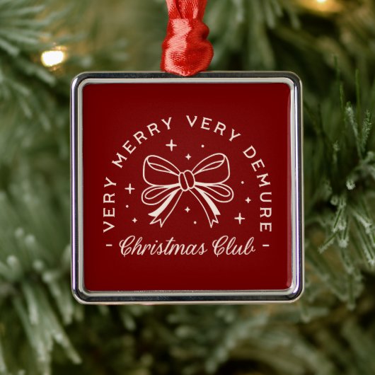 非常に悪魔メリークリスマス赤い名門私立校風の美学 メタルオーナメント (ツリー)