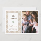 非常に感謝している |出産発表の感謝祭 シーズンカード (正面)