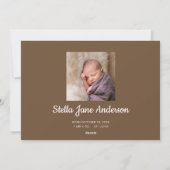 非常に感謝している |出産発表の感謝祭 シーズンカード (裏面)