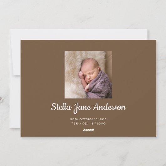 非常に感謝している |出産発表の感謝祭 シーズンカード (裏面)