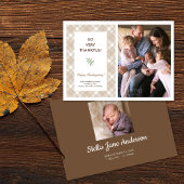 非常に感謝している |出産発表の感謝祭 シーズンカード