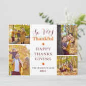 非常に感謝している | 秋感謝祭の家族写真 シーズンカード (スタンド正面)